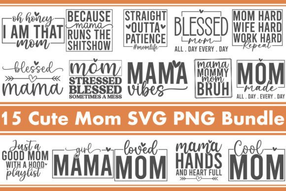 Cute Mom SVG PNG Bundle: A Designer’s Stitch Test