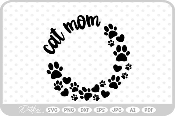 Reviewing Cat Kitten Mom SVG PNG DXF for Embroidery